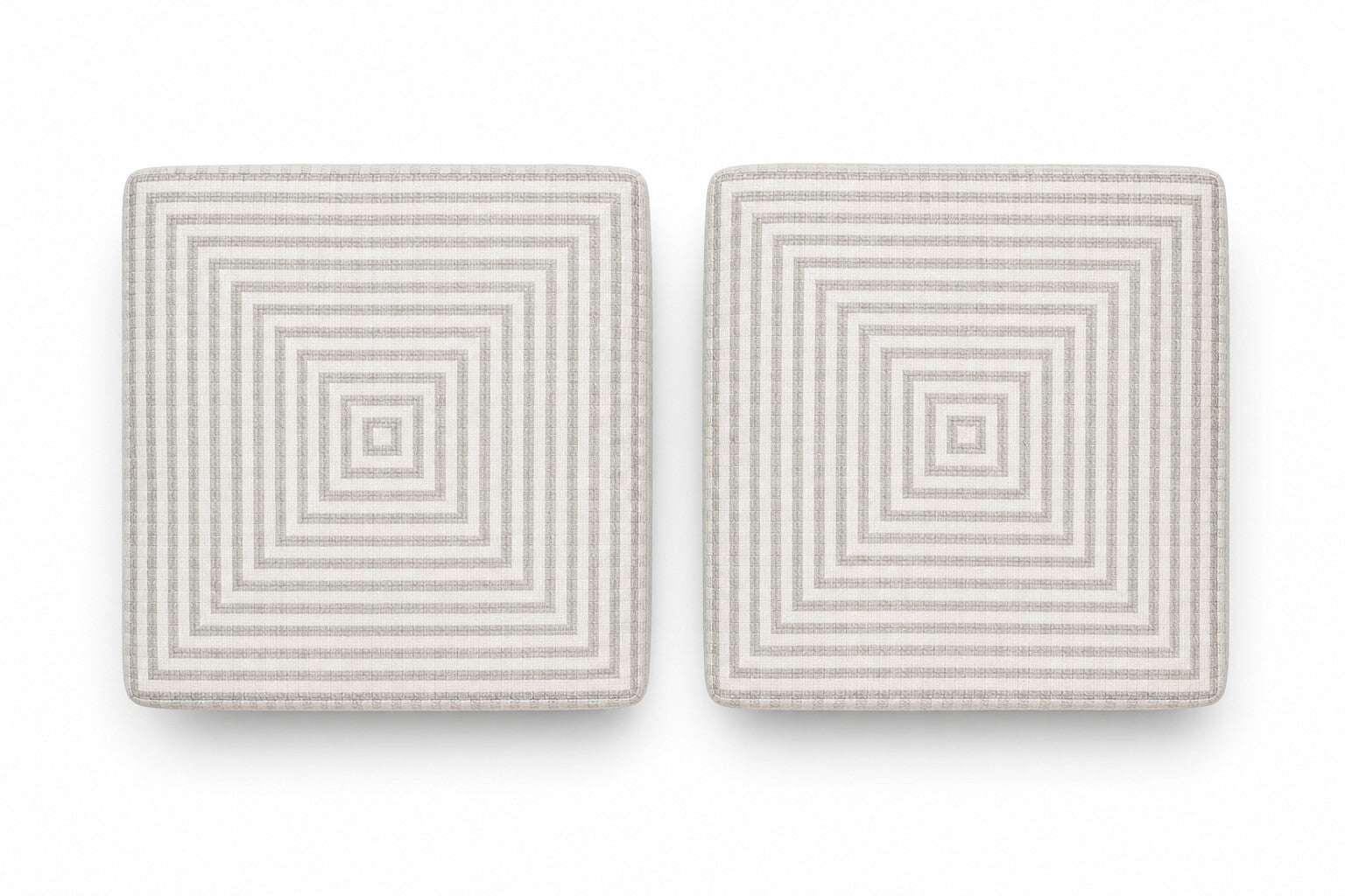 Set of 2 Striped Cube Ottomans — $1,100 new, $595 today | Moveabl