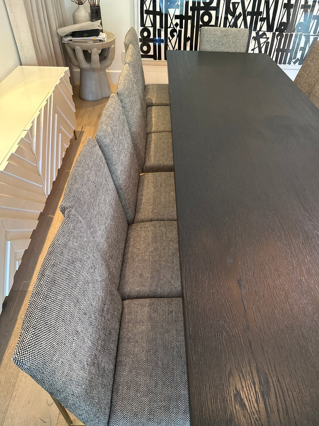 Restoration Hardware Dark Wood Dining Table + 14 Chairs