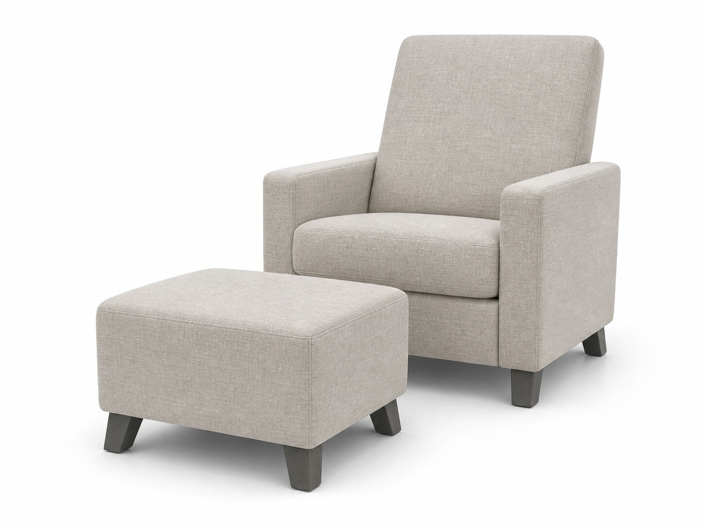 Beige High-Back Maternity Chair with Ottoman — $1,650 new, $995 today | Moveabl