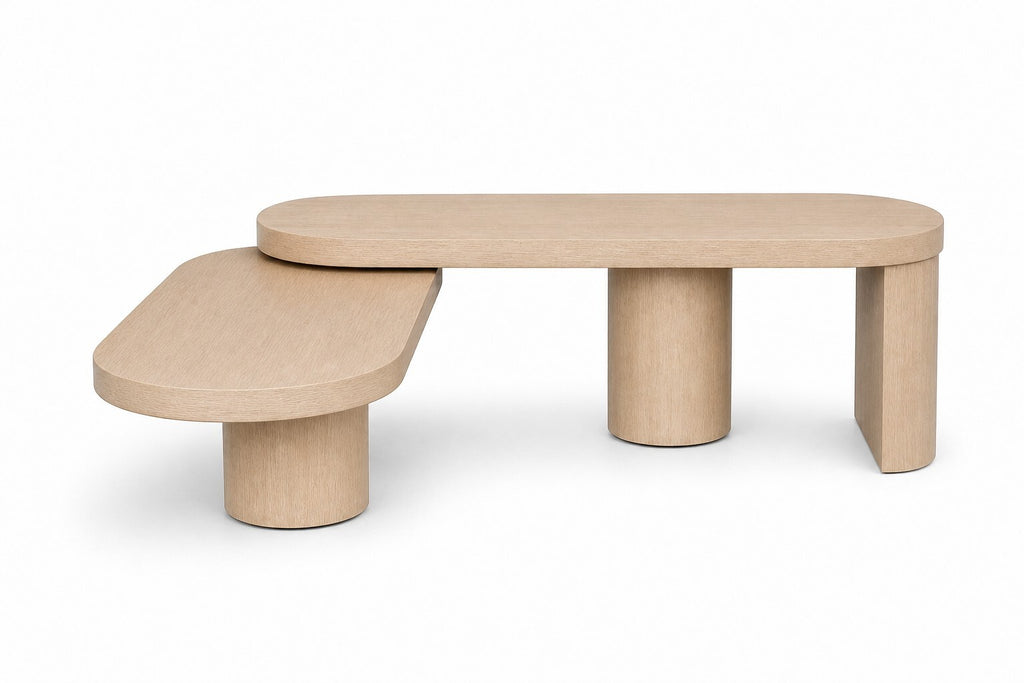 Joybird Light Oak Bria Swivel Coffee Table — $1,070 new, $495 today | Moveabl