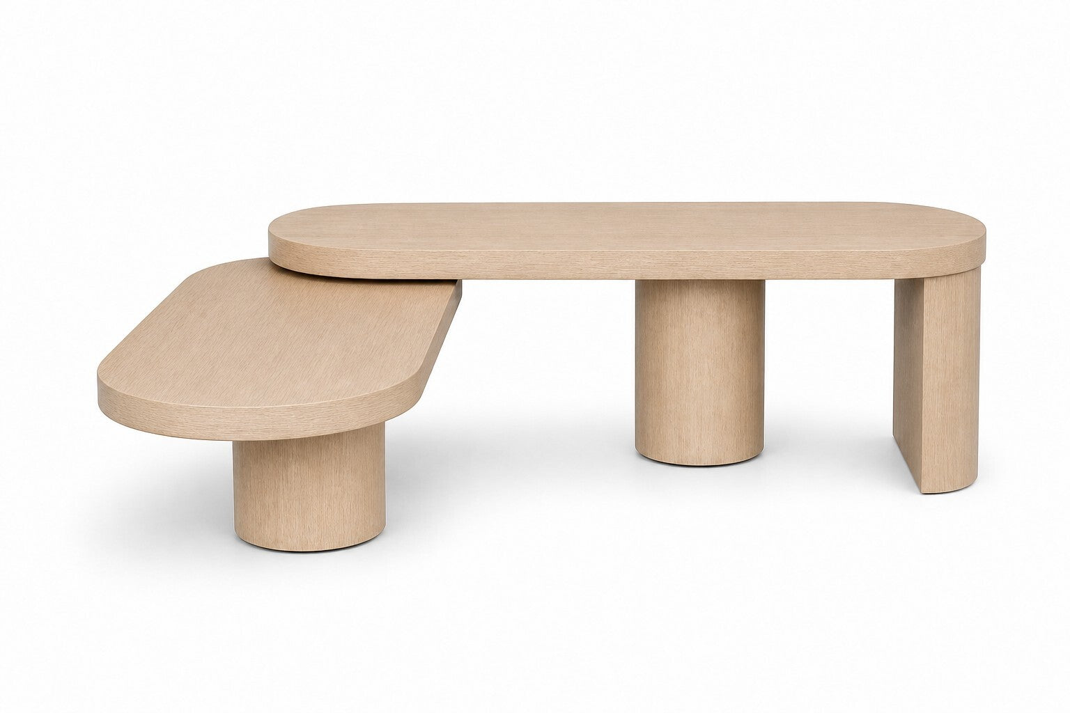 Joybird Light Oak Bria Swivel Coffee Table — $1,070 new, $495 today | Moveabl