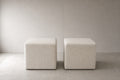 Set of 2 Striped Cube Ottomans — $1,100 new, $595 today | Moveabl