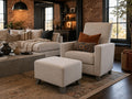 Beige High-Back Maternity Chair with Ottoman — $1,650 new, $995 today | Moveabl