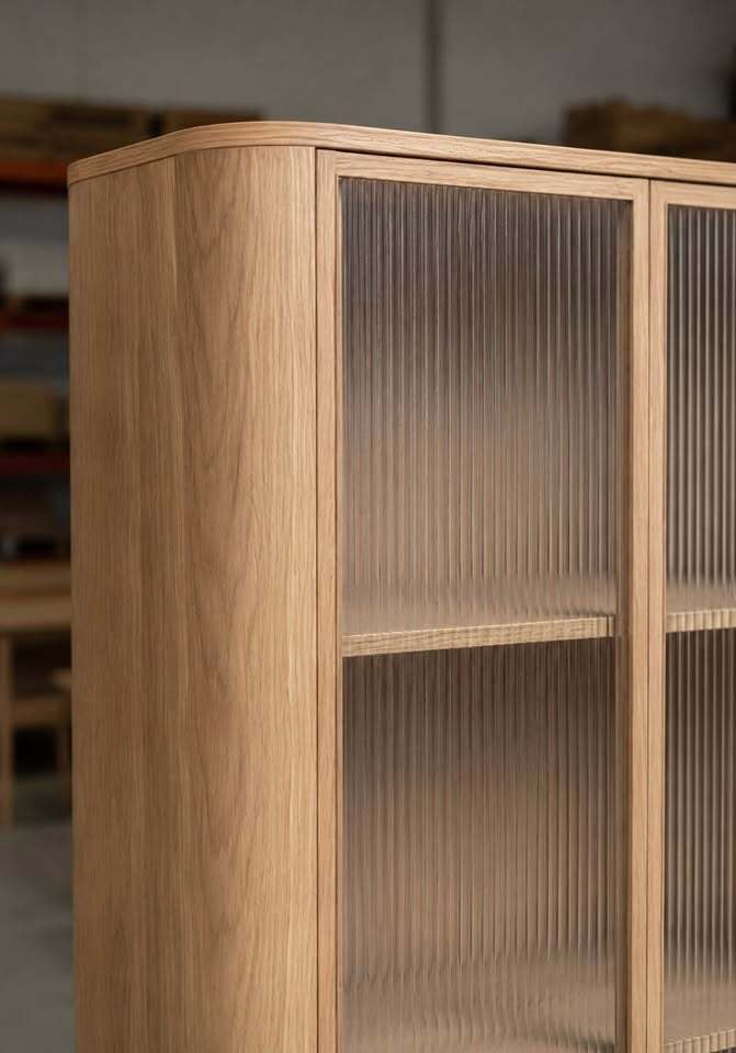Sundays Showcase Cabinet (White Oak)