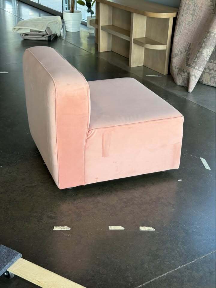 Joybird Logan Armless Chair (Royale Blush)