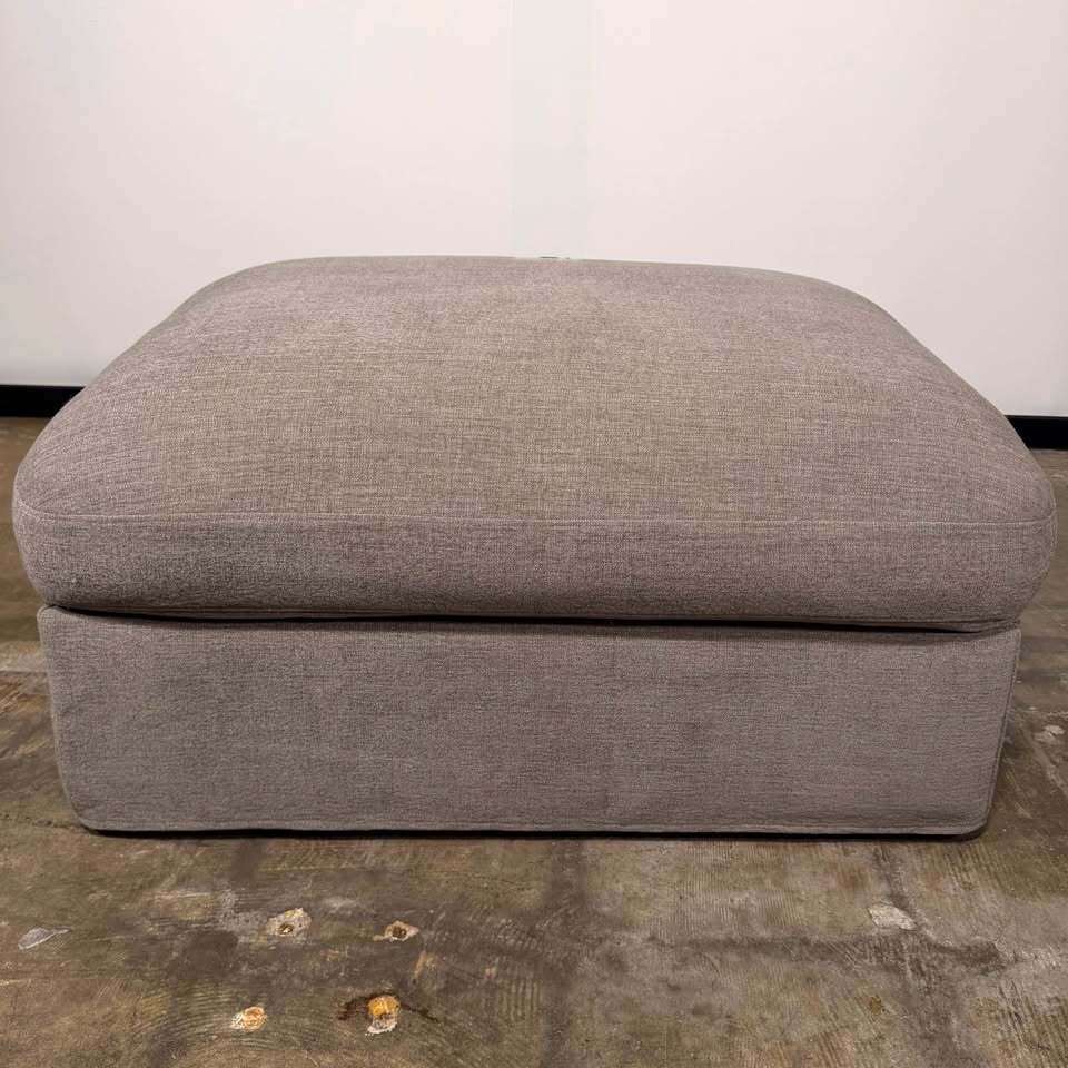 Castlery Agnes Slipcover Storage Ottoman (Dark Gray Ash)