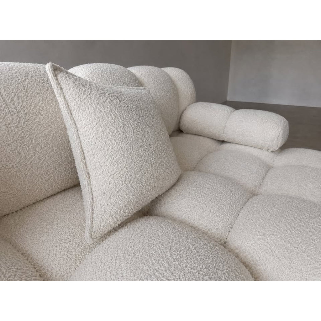 Rove Lab Marshbello Sectional, Chatou Bouclé Pearl