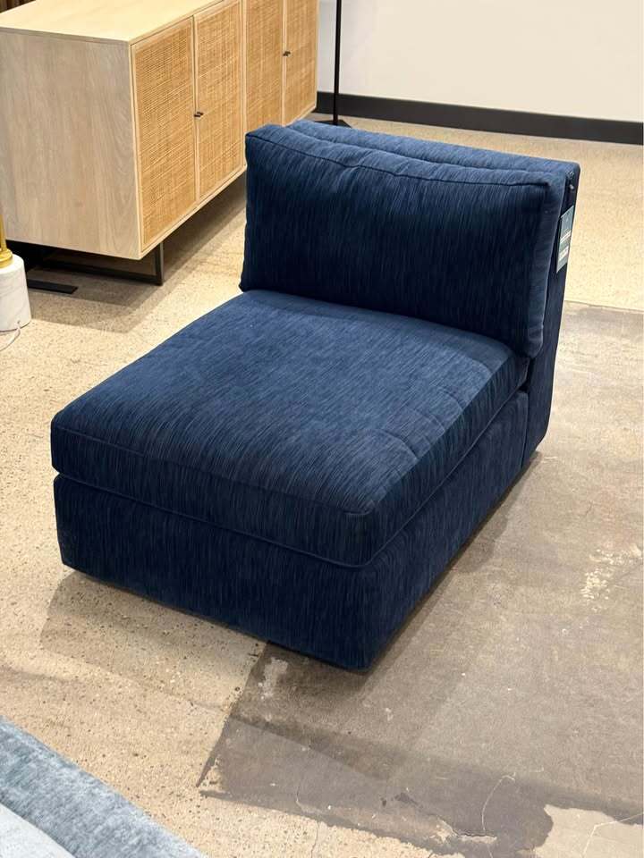 Joybird Daya Armless Chair (Bentley Indigo)