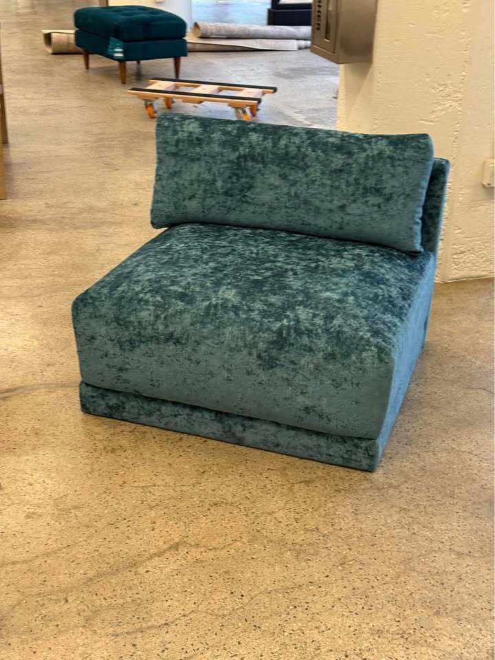 Joybird Maurice Armless Chair (Prime Peacock)