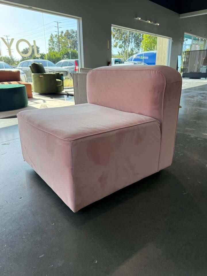 Joybird Logan Armless Chair (Royale Blush)