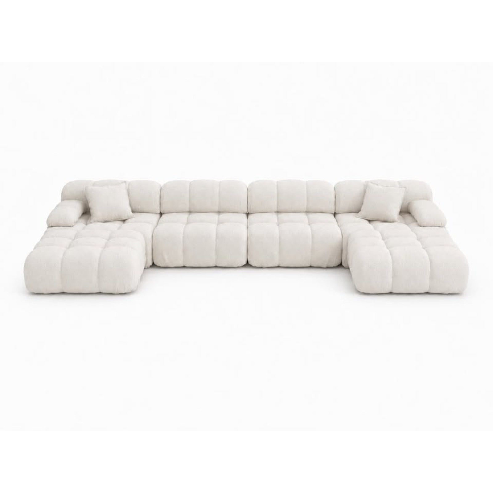 Rove Lab Marshbello Sectional, Chatou Bouclé Pearl