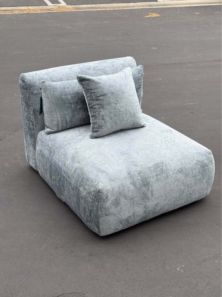 Joybird Carin Armless Chair (Plush Mist)