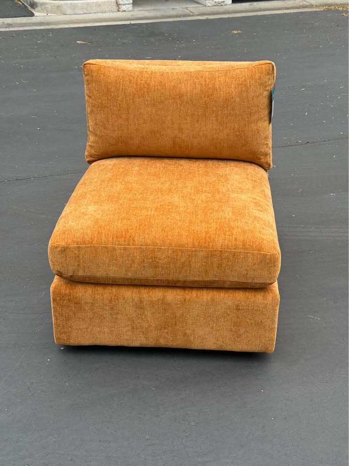 Joybird Daya Armless Chair (Crave Ginger Tea)