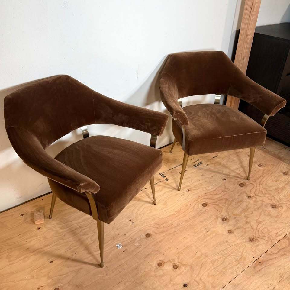 Caracole Louisette Living Room Accent Chair (Set of 2, Galway Burl)