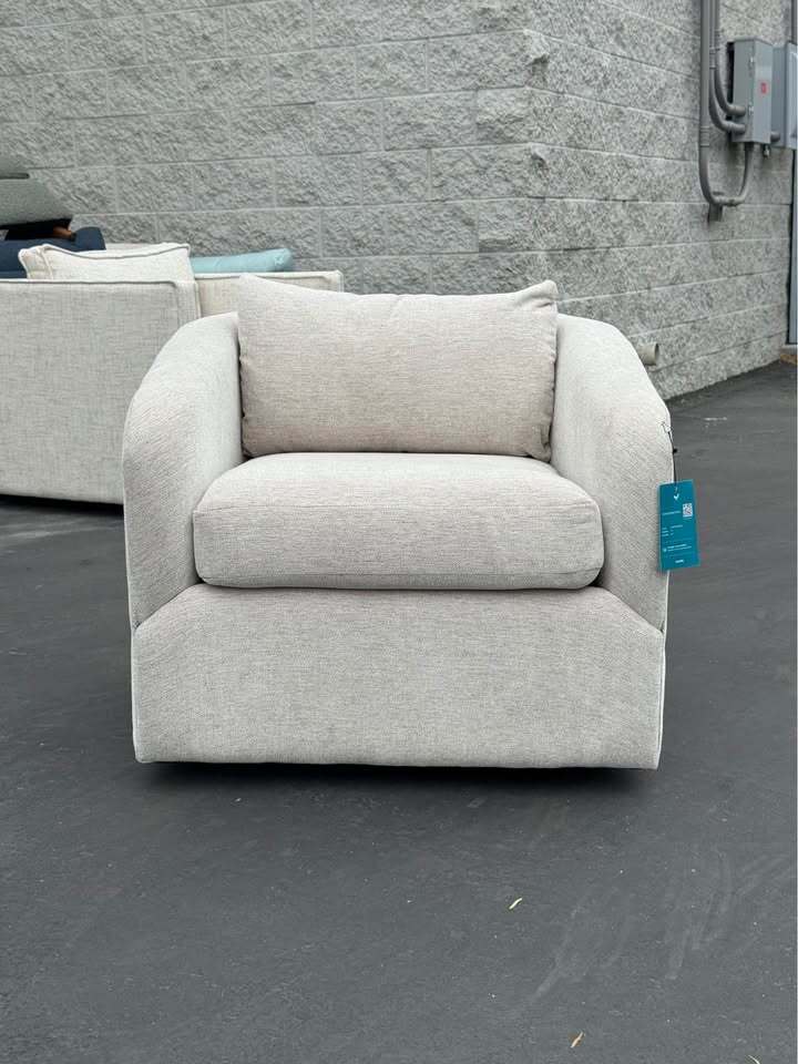 Joybird Amelia Swivel Chair (Merit Dove)