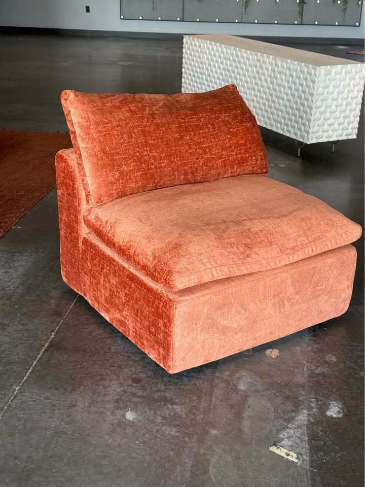 Joybird Bryant Petite Armless Chair (Terra Rose)