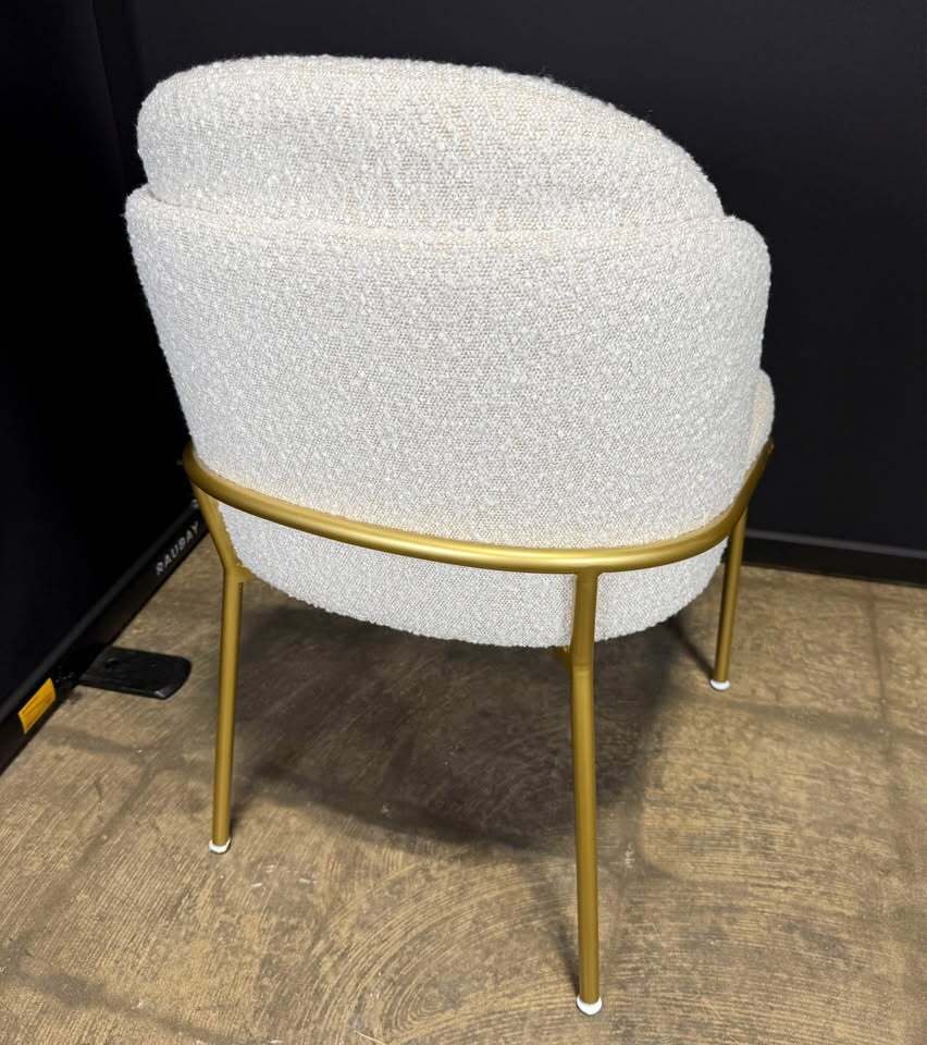 Rove Concepts Angelo Dining Chair (Set of 6, Pearl/ Brass)