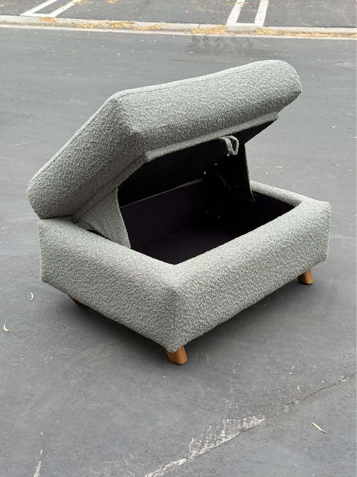 Joybird Hopson Storage Ottoman (Bubbly Cucumber)