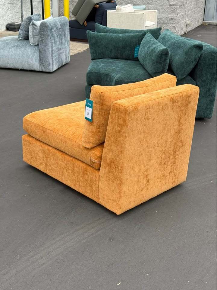 Joybird Daya Armless Chair (Crave Ginger Tea)
