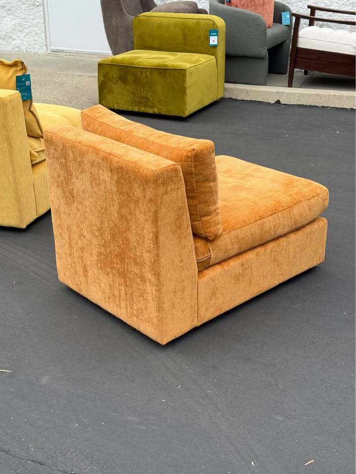 Joybird Daya Armless Chair (Crave Ginger Tea)
