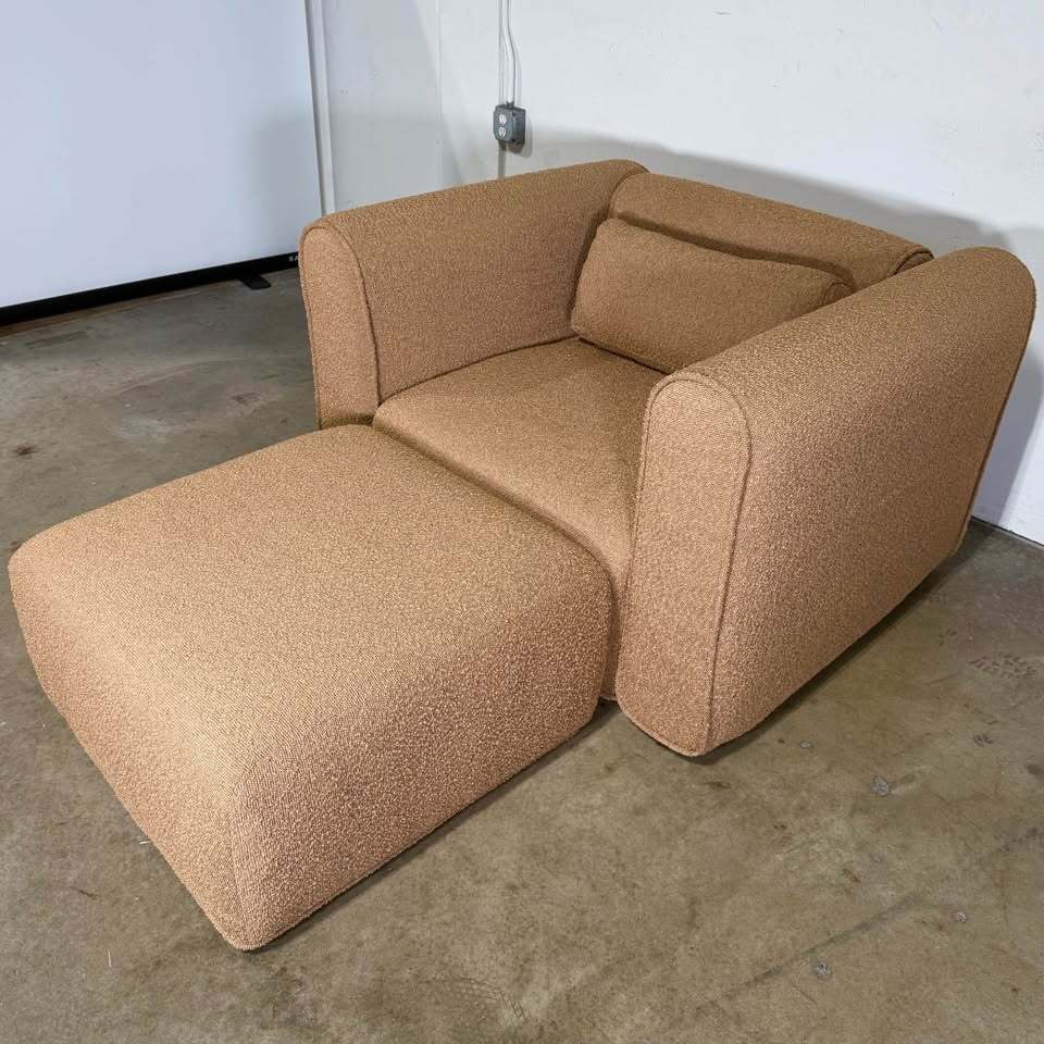 Koala Bangalow Armchair + Bangalow Ottoman (1-Seater, Sand Dune)