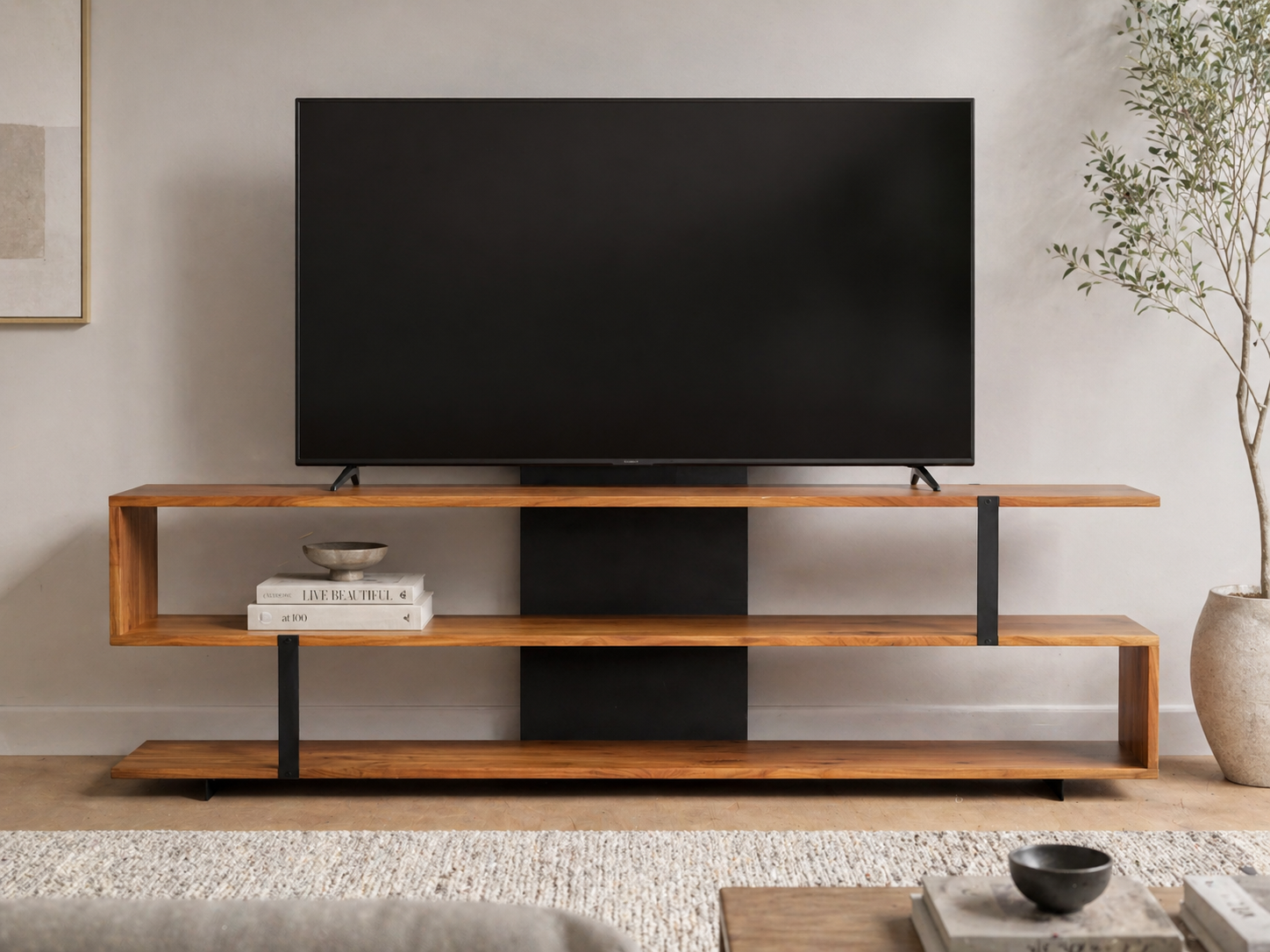 moveabl-tv-stands-modern-open-shelf-honey-brown-black-staged-main